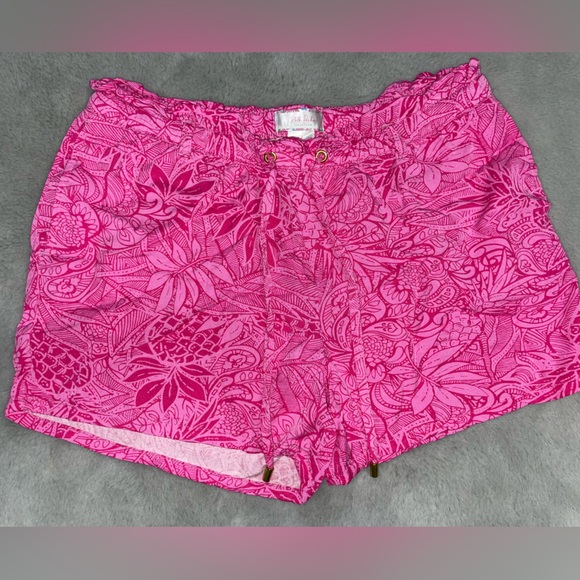 🌴Stella Parker Women's Pink and Blue Shorts - Picture 3 of 11